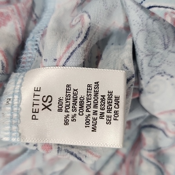 Roz & Ali Blue Paisley petite double layer sleeveless top, size XSP - Picture 5 of 6